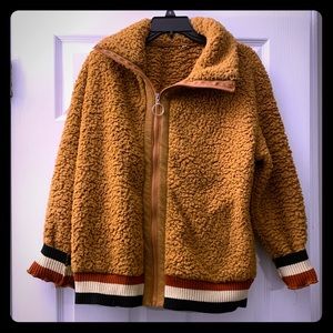 Fleece/teddy bomber jacket